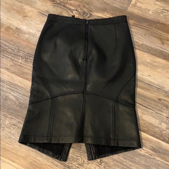 BCBG Faux Leather Skirt